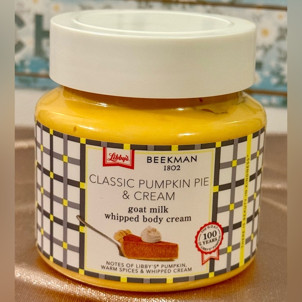 Beekman 1802 classic pumpkin pie and cream goat milk whipped body cream. 8 fl oz